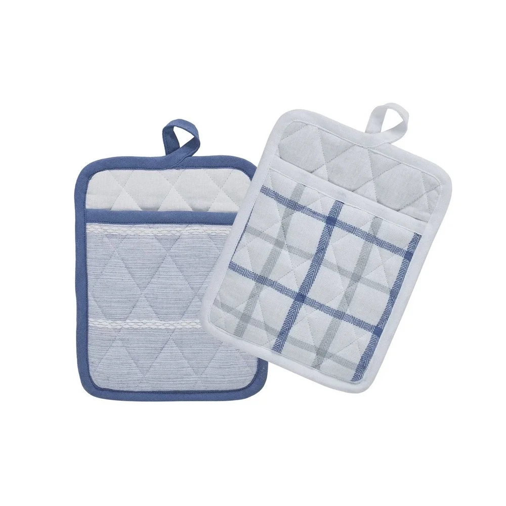 My Texas Sutton Pick Stitch 5-Piece Kitchen Set, Blue White - Walmart